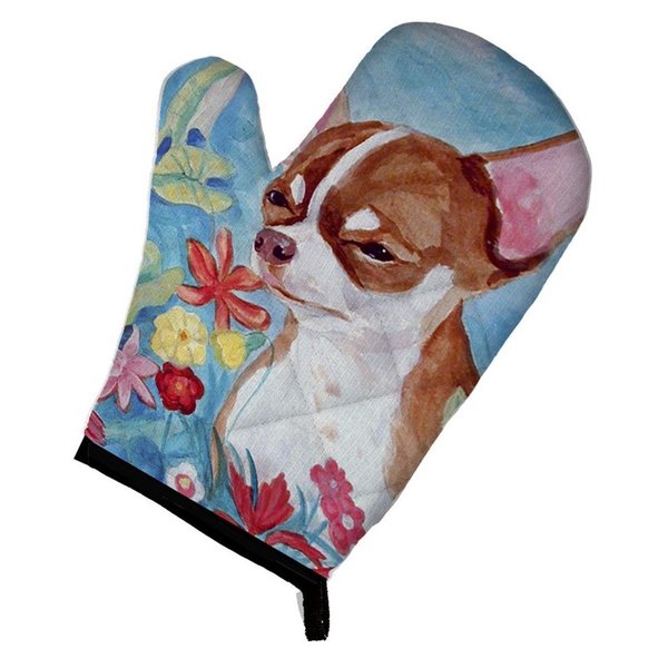 Carolines Treasures Chihuahua in flowers Oven Mitt 7053OVMT